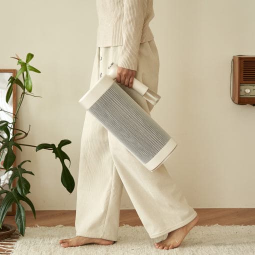 오르테 전기 온풍기 2in1 가정용 사무실 원룸 발 난로 미니 PTC 가습